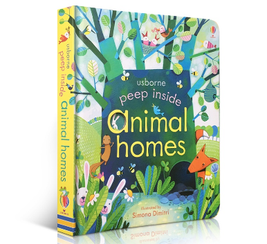 Usborne Peep Inside Animal Homes Educational 3D Flap Picture Books for Kids Children Reading Book