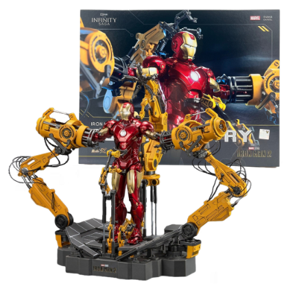 ZD Iron Man MK4 with Suit-up Gantry 1/10 Tony Stark Model Action Figure Collectible Toy
