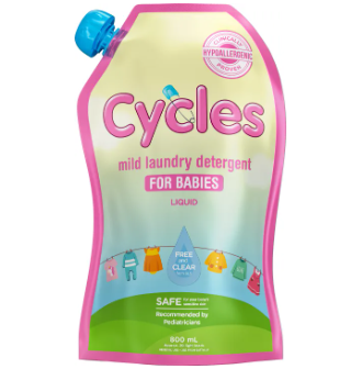 Cycles Mild Laundry Liquid Detergent Travel Pack Sampler  40ml