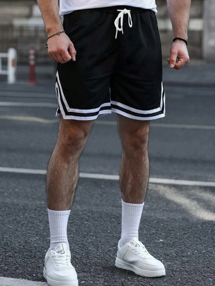 Men's Summer Casual Sports Shorts, Loose-Fit, Quick-Dry, Beach Shorts, Knee-Length, Breathable