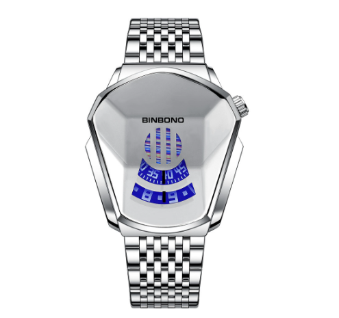 BINBOND Original Locomotive Unique Stainless Luxury Waterproof Gold Swiss Touch Watch For Men Trendy Watch Style Concept Watch M11