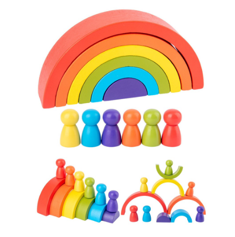 JLT Wooden Rainbow Building Blocks