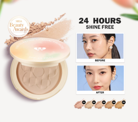 barenbliss BNB Korean Bloomatte Fine to Refine Compact Powder [24H Oil Control] Solid Powder