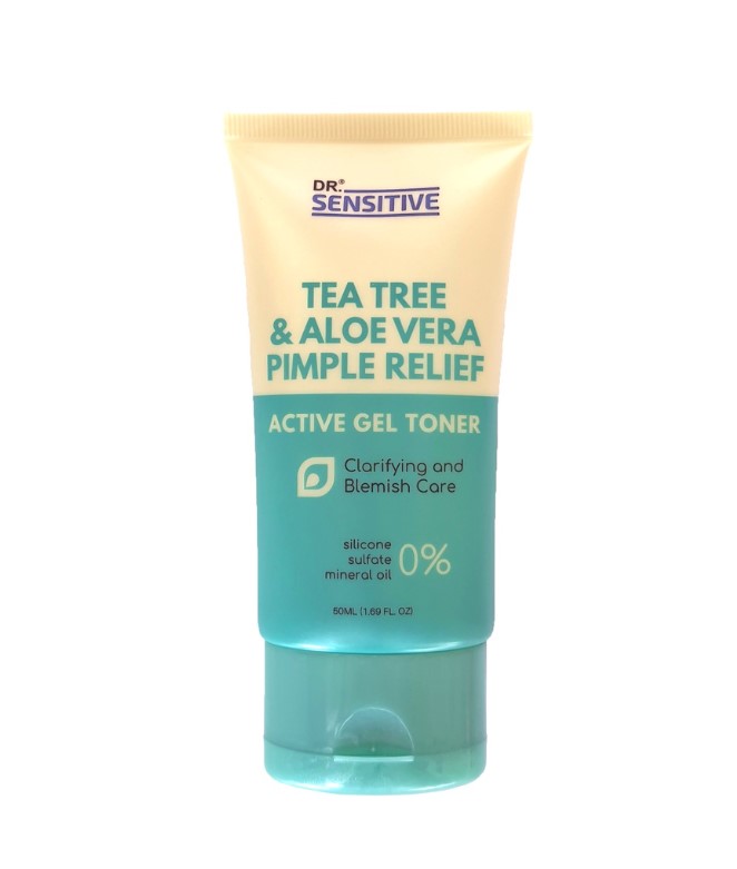 Dr. Sensitive Tea Tree & Aloe Vera Pimple Relief Active Gel Toner 50ml