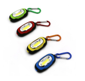 Key Chain COB LED Flashlight Light 3 Mode Mini Lamp Ring