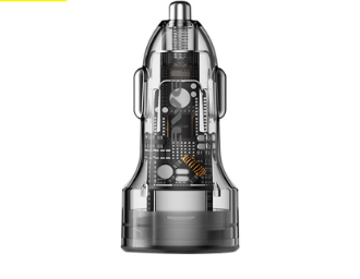 Awei C-833 15w Visible Mechanical Fast Car Charger Dual USB Port 3.1A Chargers