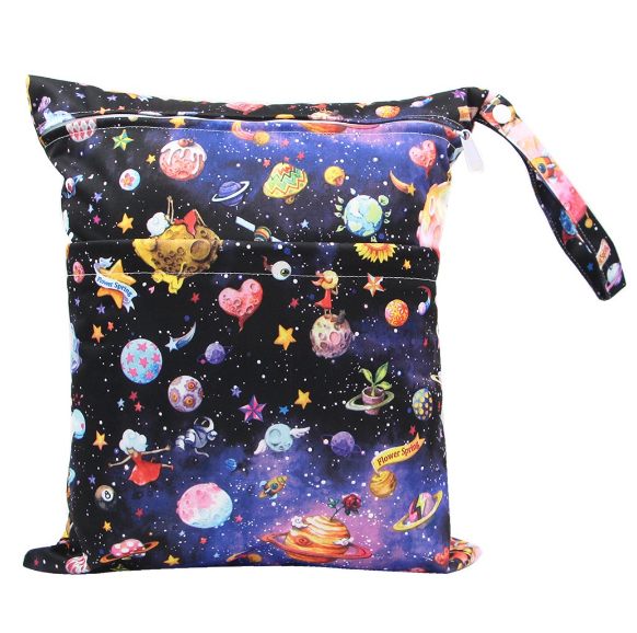 30x36cm Lager Size Diaper Wet Dry Bags Double Zipper Printed Portable Waterproof Bag Storage Bag Swimwear Bag C11