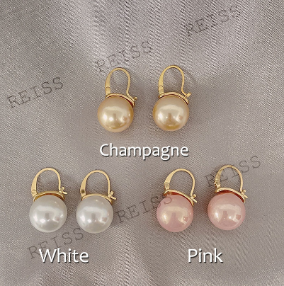 Retro Fashion Pearl Earrings Basic Pearl Ball Drop Earrings Simple Piercing Earrings
