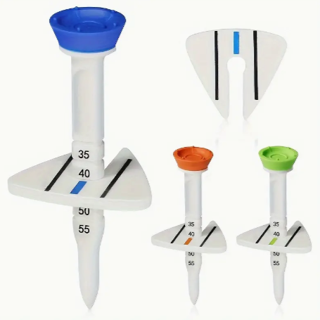 3-pack Adjustable Height Golf Tees, Multi-Color Set, Golf Accessories - Color Can Be Specified When Ordering