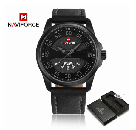 NAVIFORCE Fashion Brand Men's Watches Business Quartz Casual Sport Men Watch Waterproof Calendar 9124 004