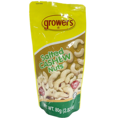 Growers Cashew Nuts Salted 80g