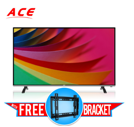 ACE 32" Slim HD Smart TV Black LED-808 ZE19 Android 9.0 with Bracket