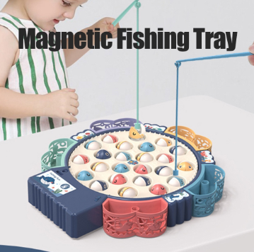 Kids Magnetic Automatic Fishing Set Rotate with Music Fishing toys Early Educational Toys for Kids