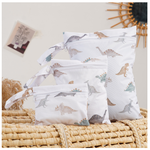 3Pcs Set Cloth Nappy Bags Wet Dry Bags Storage Organiser Waterproof Washable Reusable Large Bag For Diapers Nappy s12