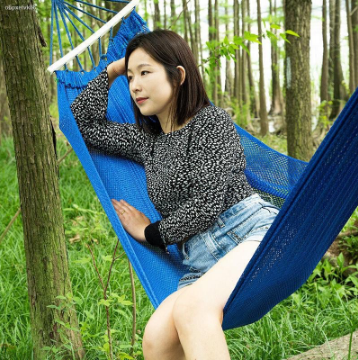 Ice silk hammock breathable portable hammock Curved stick hammock Swing hammock duyan