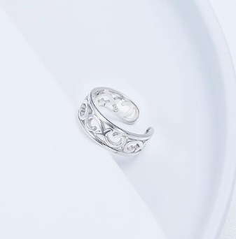 Italy Sterling Silver Classic Design Toe Ring