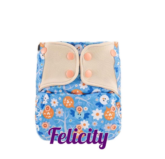 Booldeet Posh Cloth Diaper Newest Prints with 4-Layer Contoured Microfiber Insert S48