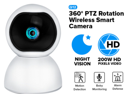 V380 Q12 CCTV Camera 2MP Smart HD 1080P Night Vision IP Wireless Camera Connect to Cellphone