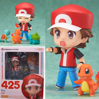 Nendoroid Pokemon Red 425 425A 425b 425c Bulbasaur Squirtle Charmander Action Figure Pocket Monster Model Toys 10cm Joint