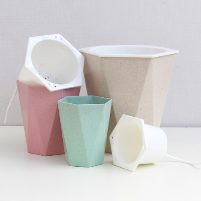 Smart Self Watering Flower Pot Fiber Design Decorative & Minimalist Home Gardening Planter