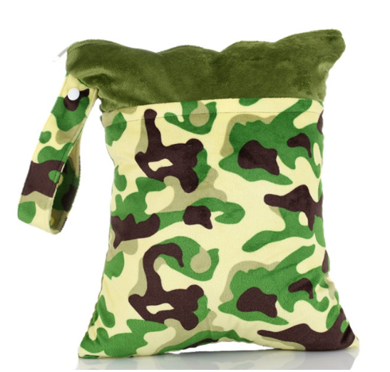 Reusable Waterproof Pattern Double Pocket Diaper Wet Bag DWB2