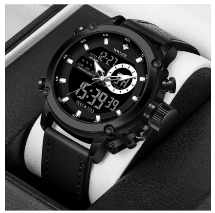 Wwoor Watch Original Waterproof Casual Men Sports Quartz Watch BLACK LEATHER BLACK BLACK