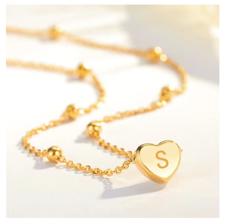 Kwintas Stainless Steel Necklace For Women 18K Gold A-Z Titanium Steel Pendant Accessories Jewelry Gift S