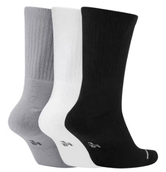 Nakusu 1Pair Mid Cut Black/White Basketball Jordan Socks For Men