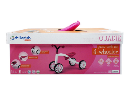 Chillafish Quadie Grow with Me Pink 4-Wheeler Training Bike