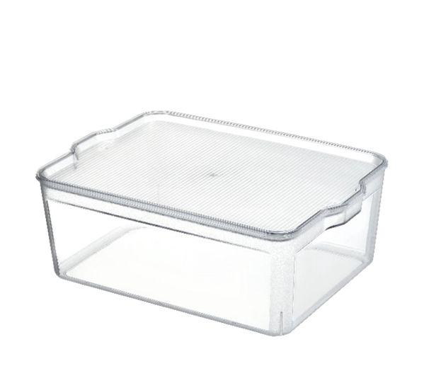 Furniture Source Varina Organizer Box With Lid Medium Clear