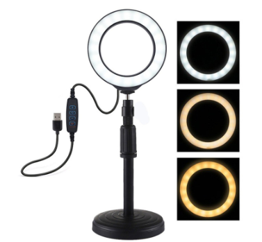 KAXOE 6 Inch Selfie Ring Light Fill Lamp Multi-Function Mobile Phone Clip Bracket
