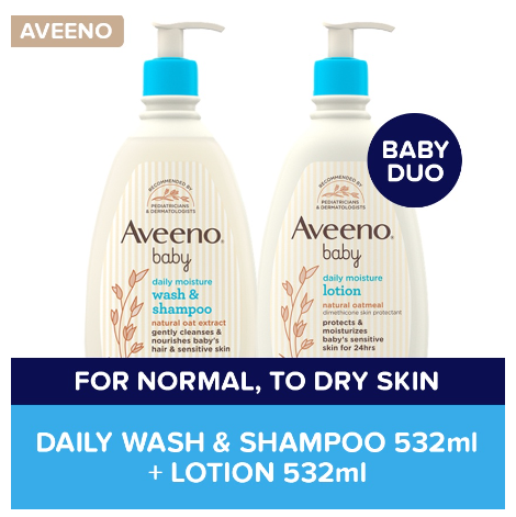 Aveeno Baby Daily Moisture Regimen Bundle (532ml + Daily Moisture Lotion 532ml)