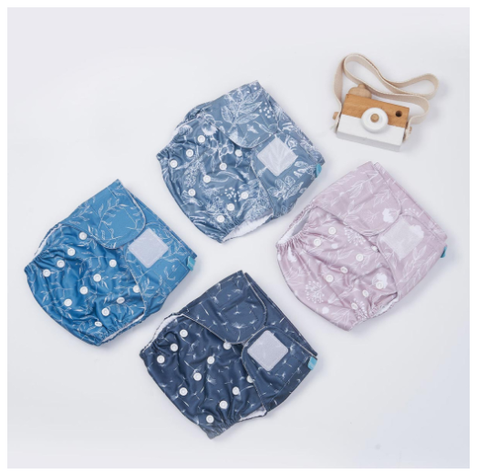 Happyflute Baby Reborn 4pcs set Washable Eco-friendly Baby Cloth Diaper Ecological Adjustable Nappy Reusable Diaper Fit 0-2year Set11