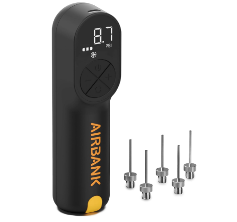 AIRBANK Electric Ball Pump MAKO, 4000mAh Basketball Pump, 20PSI Fast Smart Air Pump Inflation & Deflation with Accurate Pressure Gauge for Soccer, Football, Volleyball, Basketball, Balloon