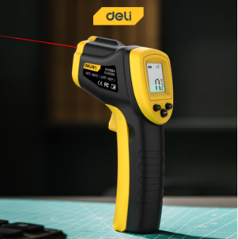 Deli -30~380℃ Digital Infrared Thermometer Non-Contact Industrial Temperature Scanner EDL33338