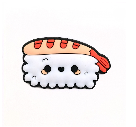 Cute Sushi Food Jibbits Charm Cake Milktea Shoe Charms Dimsum Siomai Jibits Croc Pin Fries Egg Jibitz Crocs F4