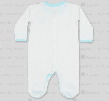 Tiny Tummies Sleepsuit w/ Bear Embro