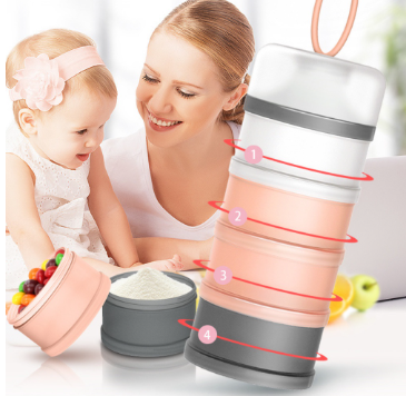 4 Layer Milk Powder Dispenser Bottle Portable Baby Moisture-proof Milk powder Storage Box Container