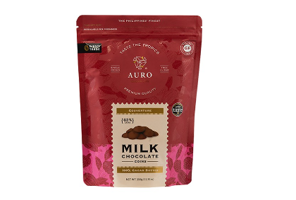 Auro 42% Milk Chocolate Couverture  Coins 350g