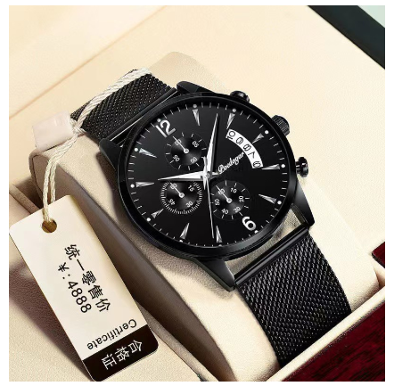 Original Luxury Fashion Luxury Stainless Steel Waterproof Luminous Watch Calendar Business Men's Watch 003