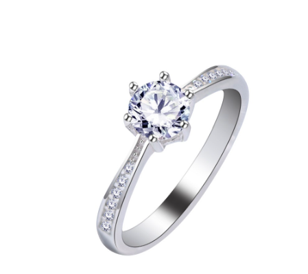 Tom Silver 92.5 Italy Sterling Silver Ladies Stone Ring