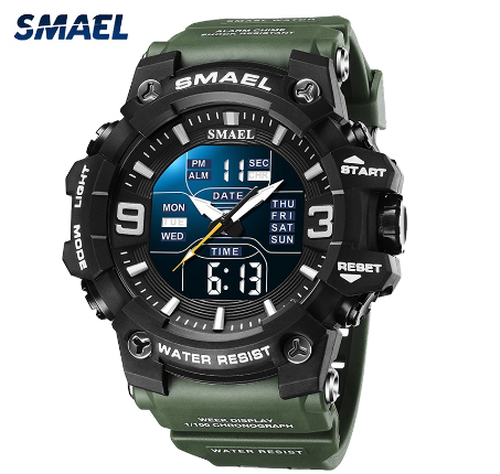 SMAEL Digital Mens Watches Waterproof Original Top Brand Sport Casual Outdoor Fashion Male Watch Men LED Light 8049 08