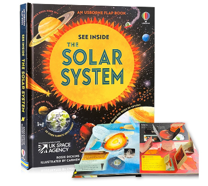 Usborne See Inside The Solar System English Flap Board Books for Kids Baby Educational Picture Book