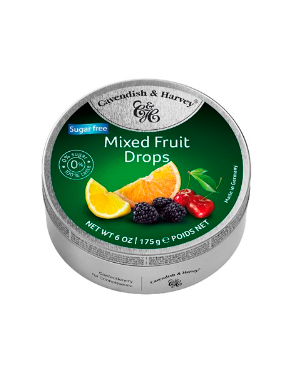 Cavendish & Harvey Mixed Fruit Drops Sugar Free Germany 175g