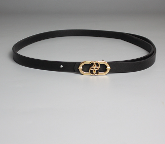 Lovito Women Basic Belts LNA28256 (Coffee/Black)