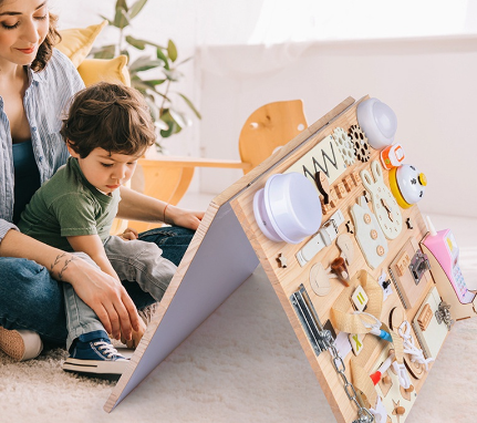 Baby Busy Board Educational Montessori Toddler Busy Board for Kids DIY Board Children Gift