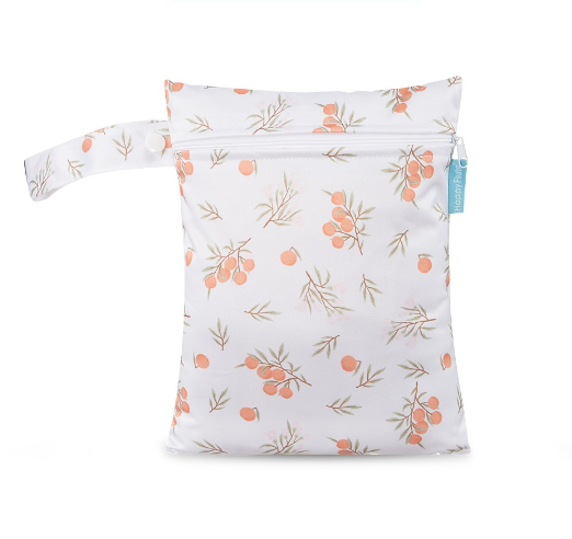 18x25cm Baby Diaper Bag Cartoon Print Wet Dry Bags Nappy Zipper Handbag Stroller Carry Pack Travel Outdoor Wet Diaper Storage Bags s24