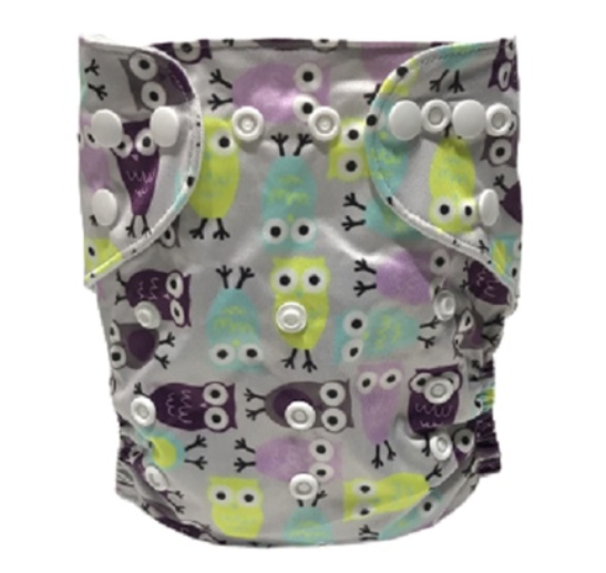 Washable Organic Baby Cloth Diaper with 1 Piece 3-Layer Insert S11