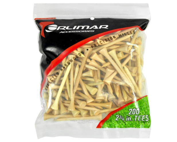 Orlimar Wood Golf Tees 2 3/4-Inch, Natural (200 Pack)