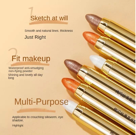 Sparkle Eyeshadow Shimmer Hypoallergenic Waterproof Long Lasting Glitter Eye Shadow Pen Highlighter